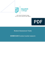 Student Assessment Tasks: AISL Pty LTD T/A Rosehill College RTO No: 41257 - CRICOS Code: 03622A