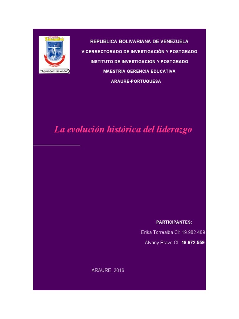 Evolución del Liderazgo a lo Largo de la Historia | PDF | Liderazgo ...