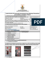 Laudo técnico de execução/manutenção de sistemas preventivos