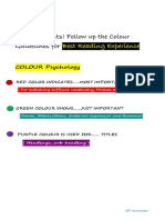 Reading Experience Colour Guidelines