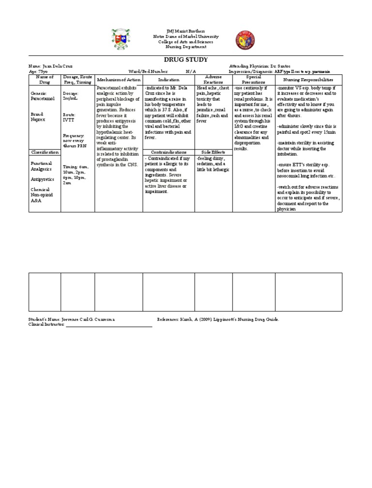 DRUG+STUDY Naprex PDF Fever Analgesic