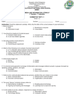 Media and information literacy summative test