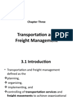 Transportation and Freight Management: Chapter Three