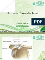 Acromio Clavicular Joint: Dr. Sonam Verma (PT) Assistant Professor Dept. of Physiotherapy Sgvu