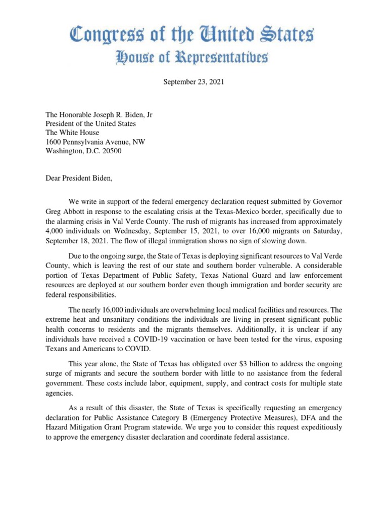 State of Texas Federal Emergency Declaration | PDF | Texas | United ...