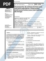Abnt - NBR 10969 NB 1254 - Desempenho de Sistema de Freio para Veiculos Rodoviarios - Prescricoes