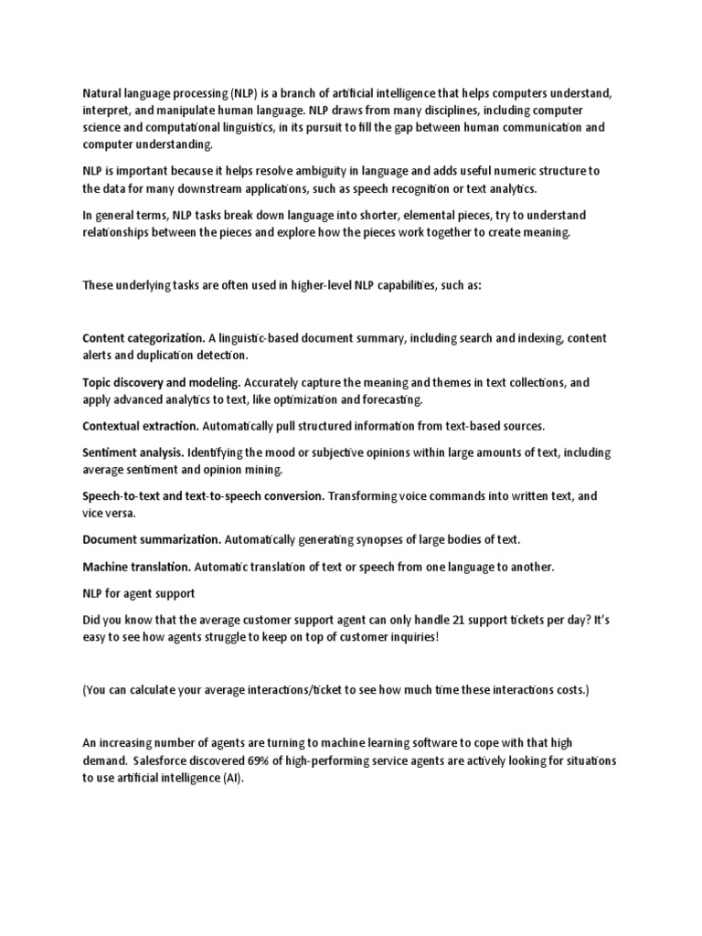 Natural Language Processing | PDF | Artificial Intelligence ...