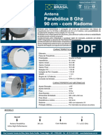 Parabólica UHP - 90cm - 8 GHz - Com Radome Shield