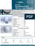 Parabólica UHP - 180cm - 7.5 GHZ - Com Radome Shield