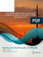 NDU 004.1 - Instalações Básicas Para Construção de Redes de Distribuição MT Compacta Urbana V5.0