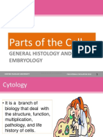 Parts of The Cell: General Histology and Embryology