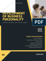 Administrative Office Procedure: Development of Business Personality