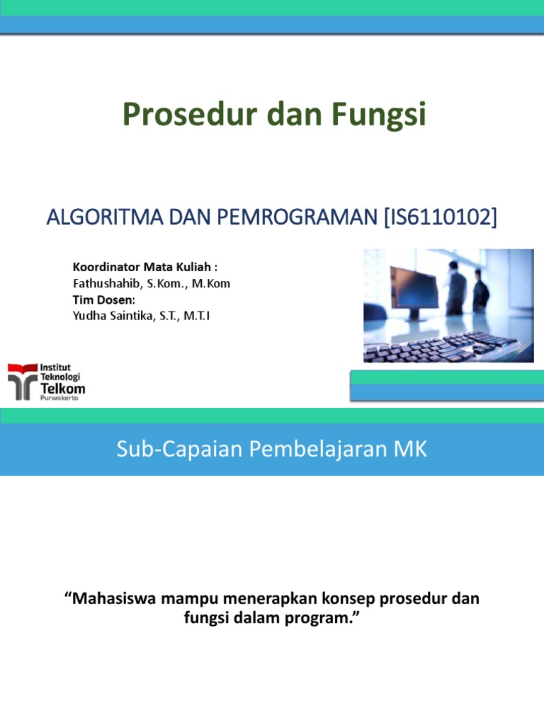 Prosedur dan Fungsi dalam Pemrograman | PDF | Komputer