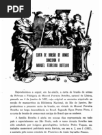 Páginas do antigo Inst. Heráldico-Gen. - Carta de Brasao de Manoel Ferreira Botelho