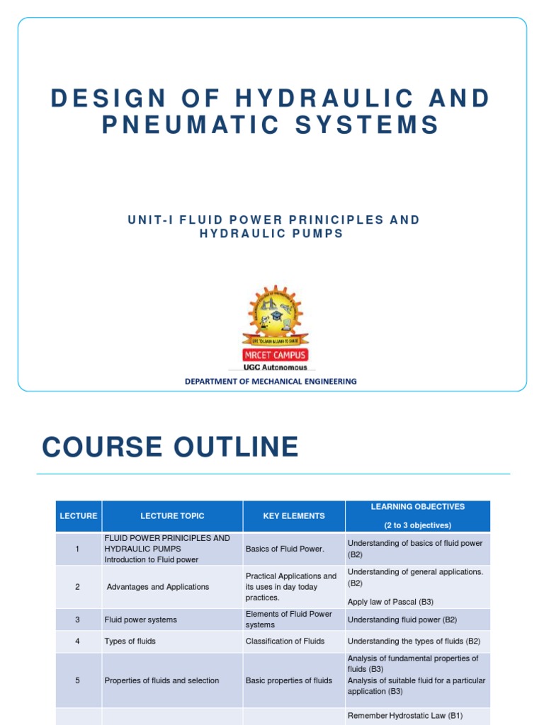 Design of Hydraulic and Pneumatic Systems Digital Material | PDF | Pump ...