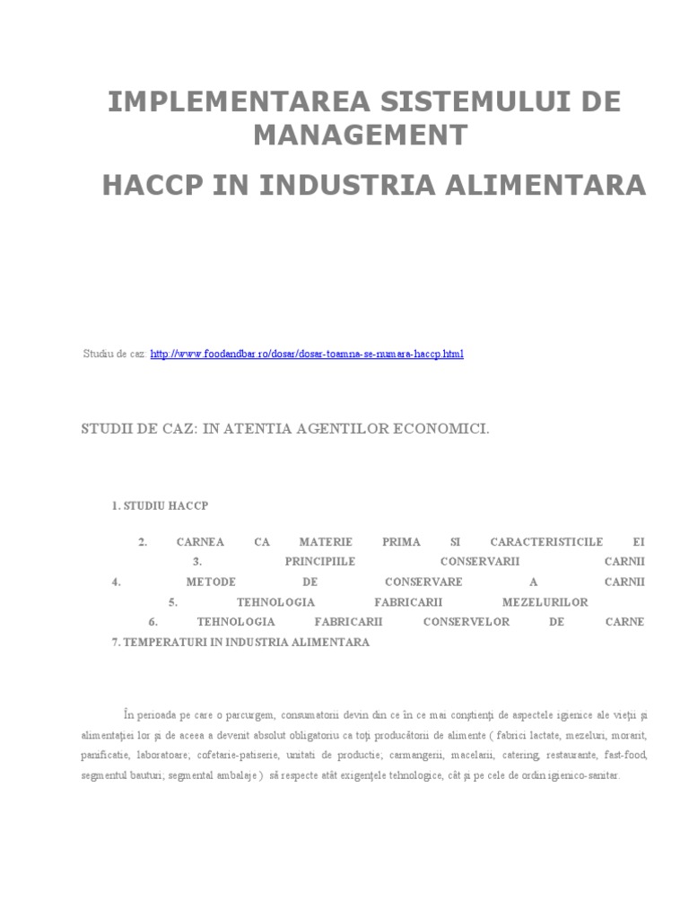 Haccp | PDF