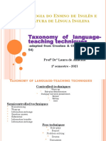 Taxonomy of Language-Teaching Techniques: M E I L L I