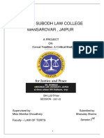 S.S. Jain Subodh Law College Mansarovar, Jaipur: A Project ON