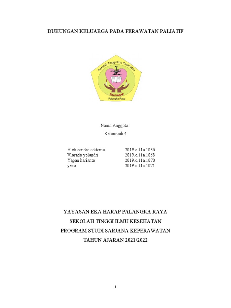 Kelompok 4 Dukungan Keluarga Pada Perawat Paliatif | PDF