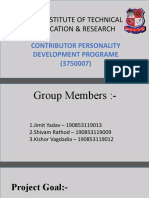 HJD Institute of Technical Education & Research: Contributor Personality Development Programe (3750007)