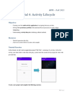 Tutorial 4: Activity Lifecycle: MPR - Fall 2021