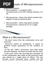 Basic Concepts of Microprocessors