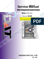 Daewoo XG-645 646 647 648 XG-6483 Sistema Audio CD-casette-Mp3 Manual de Servicio