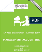 Management Accounting Summer 20091