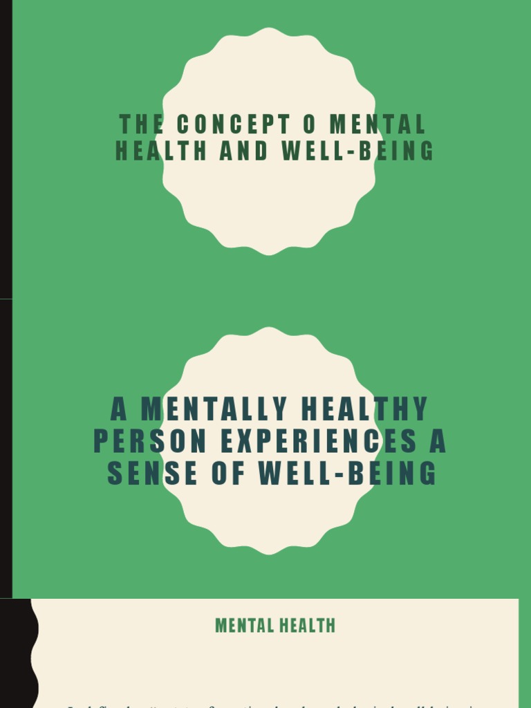 Understanding Mental Health and Well-Being | PDF