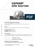 DIY Paper Sculpture: Elephant