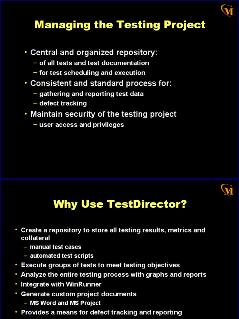 TestDirector Project Management Guide | PDF | Computers