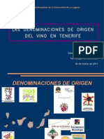 Las Denominaciones de Origen Del Vino en Tenerife