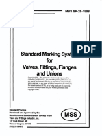 Sqndard Marking For System Valves, Fittings, Flanges and Unions