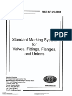MSS SP-25-2008 Standard Marking System For Valves