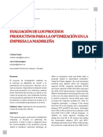 Evaluación de Los Procesos Productivos para La Optimización en La Empresa La Madrileña