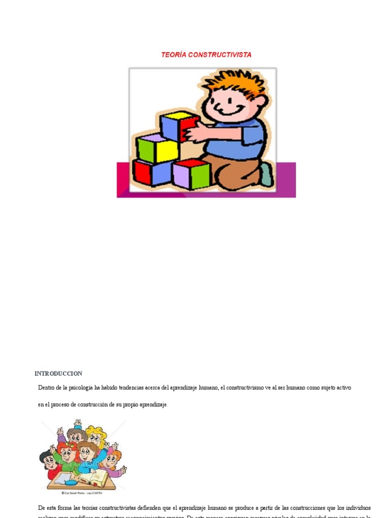 Teoría Constructivista | PDF | Constructivismo (filosofía de la ...