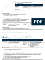 Code Change Summary Food Manufacturing Edition 9