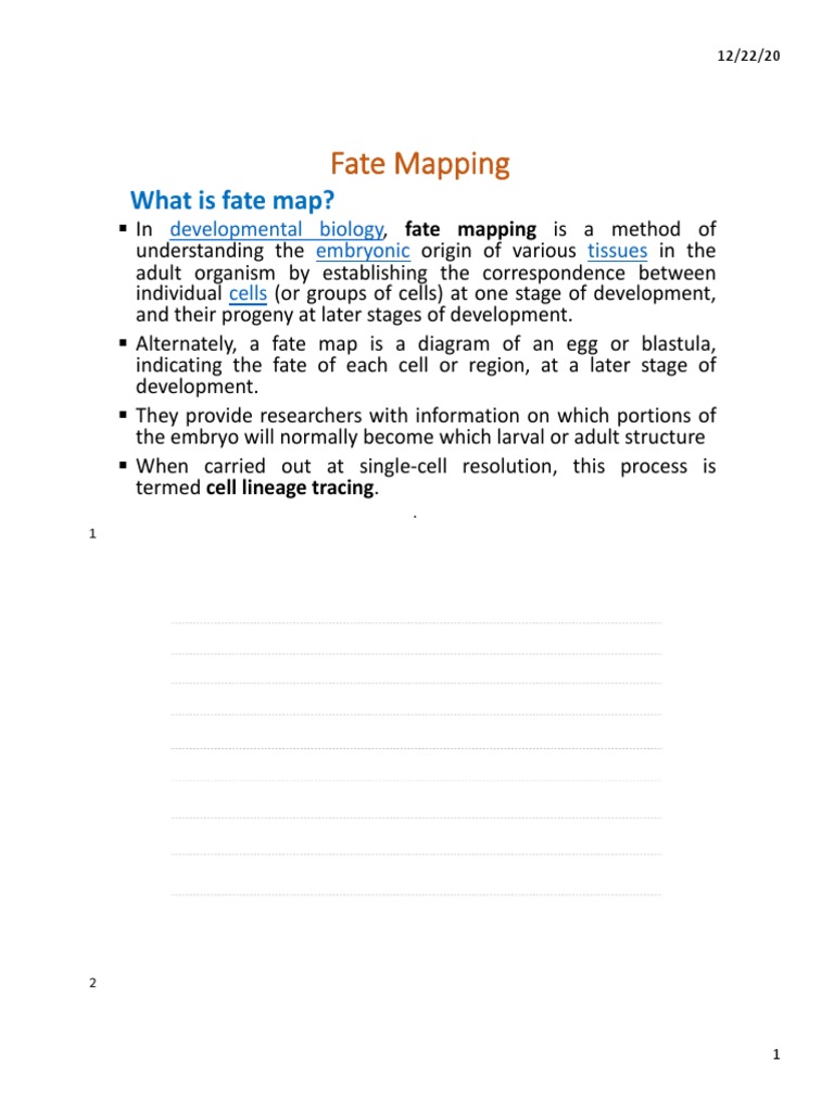 Fate Map Construction in Embryology | PDF | Zoology | Embryo