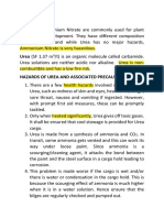 Fertilizers: Urea (SF 1.37 M /T) Is An Organic Molecule Called Carbamide