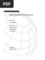 Selecting MPLS VPN Services