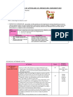 Planificación de Actividades de Aprendizajes Diario