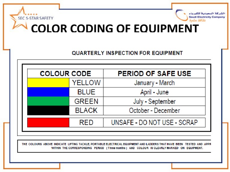 Color Coding For Equipment | PDF