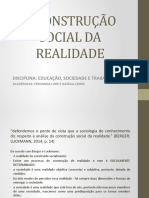 A CONSTRUÇÃO SOCIAL DA REALIDADE