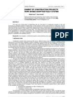 Risk Assessment of Construction Projects Using Network Based Adaptive Fuzzy System