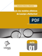 Evolução Dos Modelos Atômicos de Leucipo A Rutherford: Arquitetura Atômica e Molecular