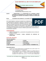 Informe N 004-Ufsgep-Observaciones Del Expediente Tecnico Creación Del Polideportivo de La Junta Vecinal 1º de Enero "Ejl