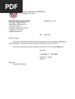 Federal Election Commission (FEC) MUR 7812 Response Letter To Complainant Jon Crump Re SOR