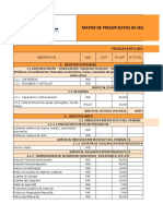 Matriz Presupuesto SST - CCOC