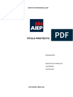 Estructura Formal Informe Escrito Del Proyecto