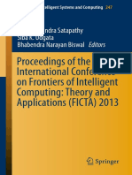 Proceedings of The International Conference On Frontiers of Intelligent Computing: Theory and Applications (FICTA) 2013